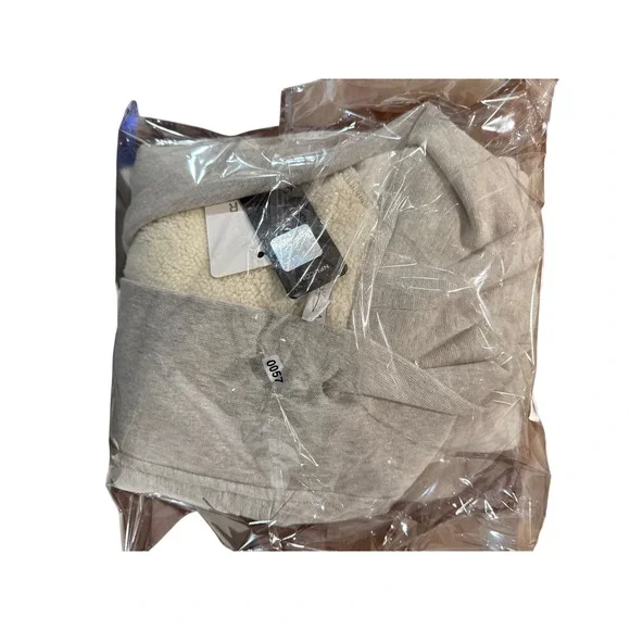 WEAR by Erin Andrews Womens Gray GB Packers Sherpa Open Front Cardigan Jacket L - Picture 12 of 12